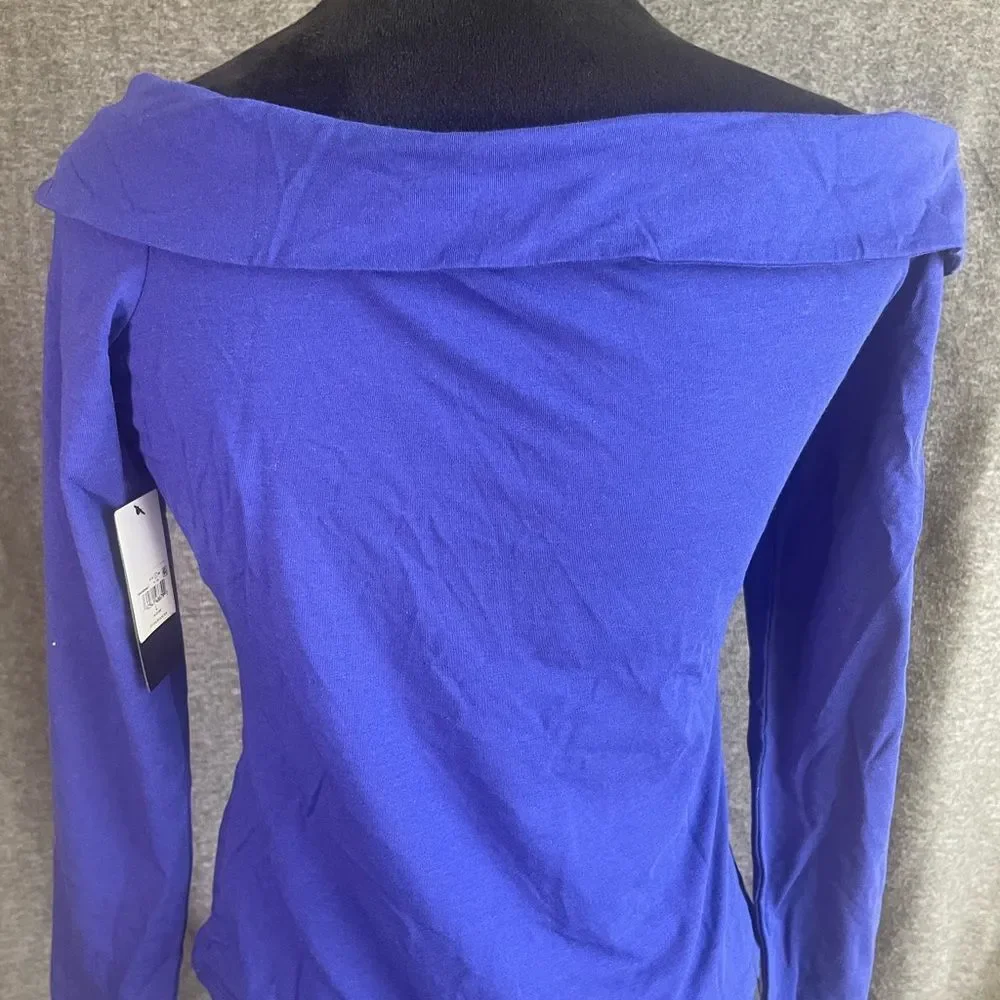 GUESS Womens Twist-Front Off The Shoulder Blouse - Picture 3 of 10